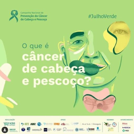 ABORL-CCF apoia Julho Verde e promove conscientização sobre diagnóstico precoce de câncer de cabeça e pescoço